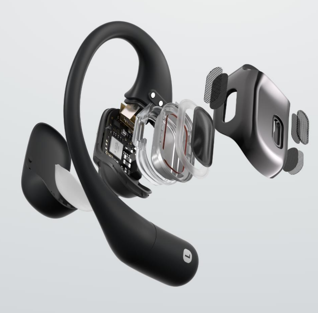 Shokz OpenFit Open-Ear True Wireless Headphones   - Black