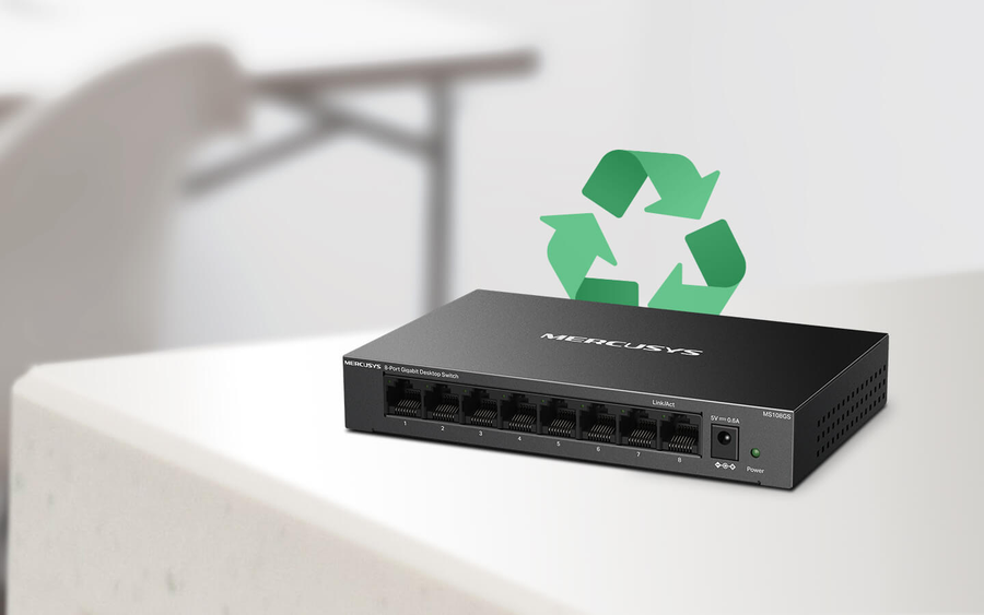 TP-Link MS108GS - Mercusys MS108GS 8-Port-Gigabit-Switch Stahlgehäuse