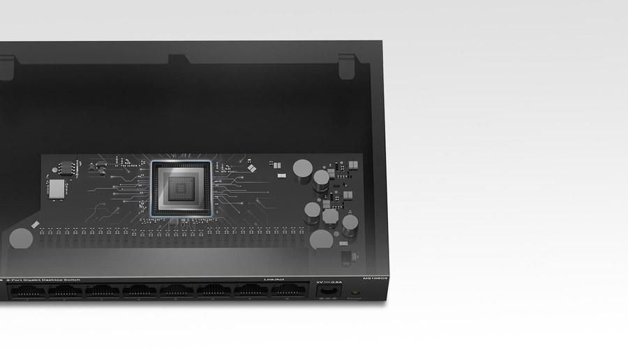 TP-Link MS108GS - Mercusys MS108GS 8-Port-Gigabit-Switch Stahlgehäuse