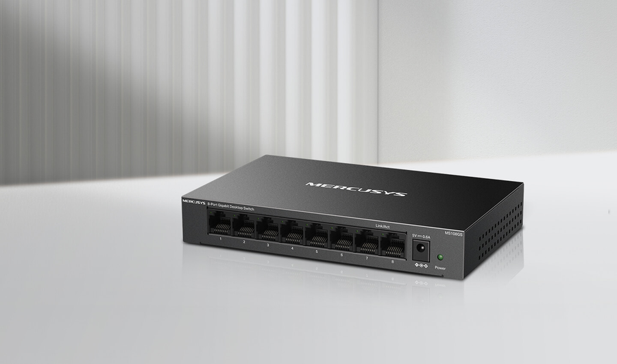 TP-Link MS108GS - Mercusys MS108GS 8-Port-Gigabit-Switch Stahlgehäuse
