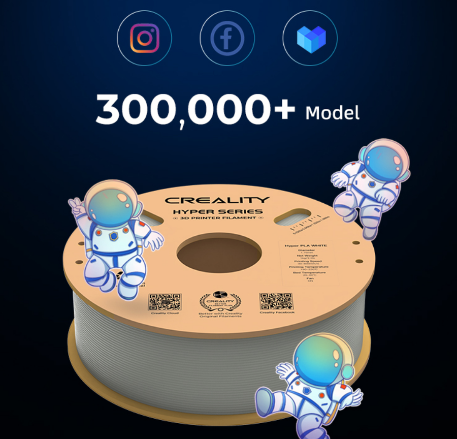 Creality Hyper PLA  Filament for High Speed 3D Printer - Blue