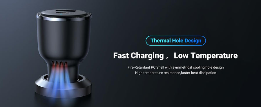 UG-35023 - UGREEN PD 63W Kfz-Ladegerät - USB-C & USB-A - PSS 45W Super Fast Charging 2.0 + QC 18W - Dual-Port Ladegerät