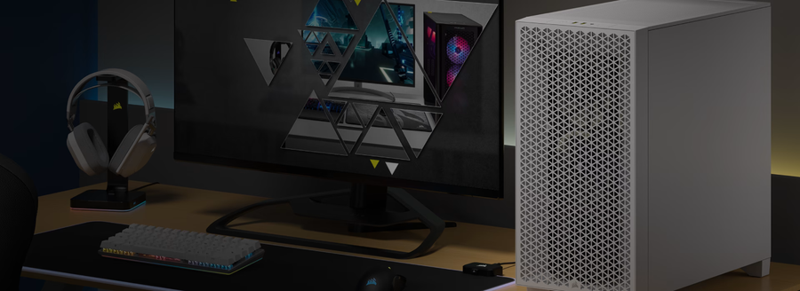 CC-9011252-WW - CORSAIR 3000D AIRFLOW TEMPERED GLASS MID-TOWER - WHITE