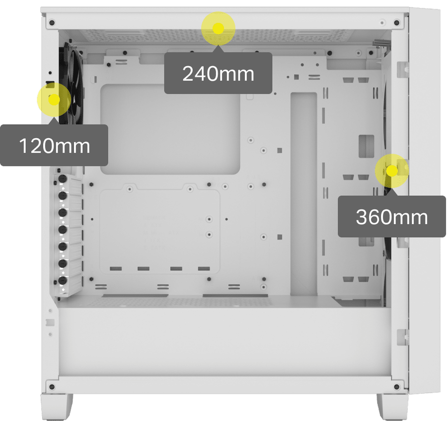 CC-9011252-WW - CORSAIR 3000D AIRFLOW TEMPERED GLASS MID-TOWER - WHITE