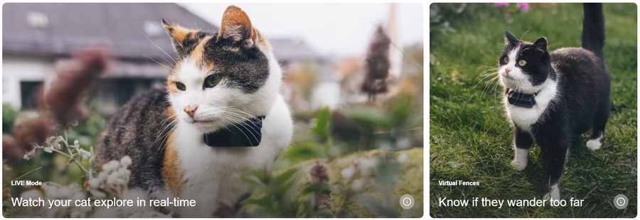 Tractive Mini GPS Cat Tracker - Subscription Required - Midnight Blue