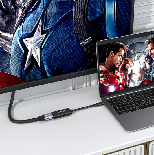 Unitek V1421A - USB-C to HDMI 2.0 Adapter 4K@60Hz UHD HDMI Output HDCP 2.3 & 3D Video.