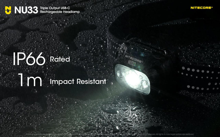 NU33 - NITECORE USB RECHARGEABLE LED HEADLAMP TORCH 700 LUMEN