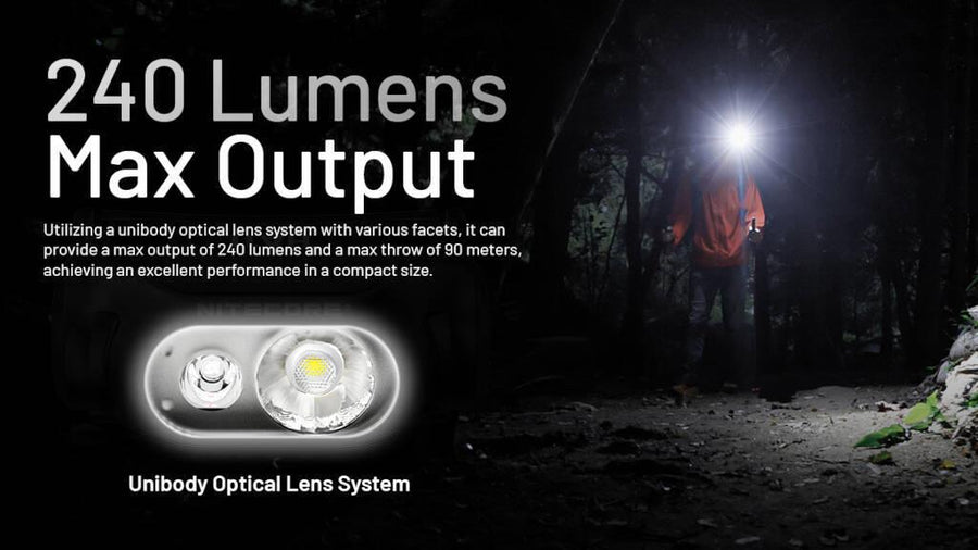 HA11 - NITECORE HA11 240 LUMEN ULTRA LIGHTWEIGHT DUAL BEAM AA HEADLAMP TORCH