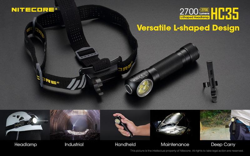 HC35 - NITECORE L-SHAPED HEADLAMP TORCH