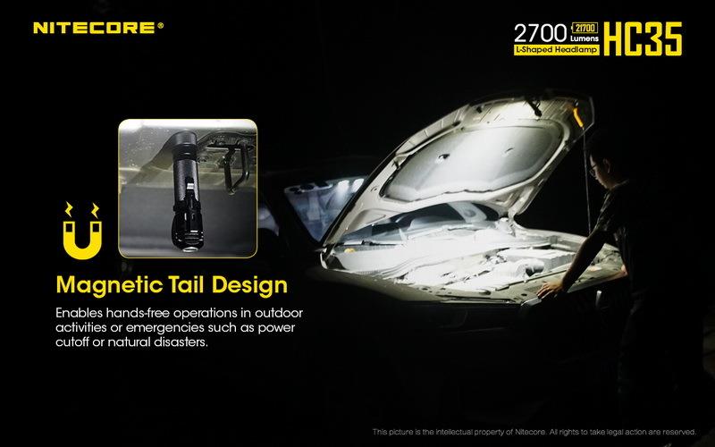 HC35 - NITECORE L-SHAPED HEADLAMP TORCH