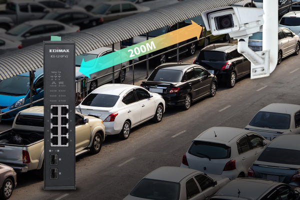 EDIMAX IGS-1210PV2 - Industrial 10-Port Gigabit PoE+ DIN Rail Switch