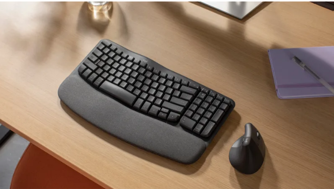 Logitech 920-012282 - Wave Keys Ergo Keyboard - Off White