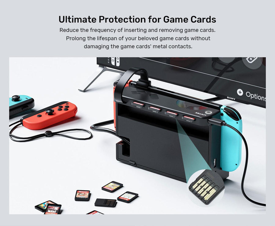 Unitek G1002D - Switch 4-in-1 Game Card Reader w/ 4x Card Reader Slots