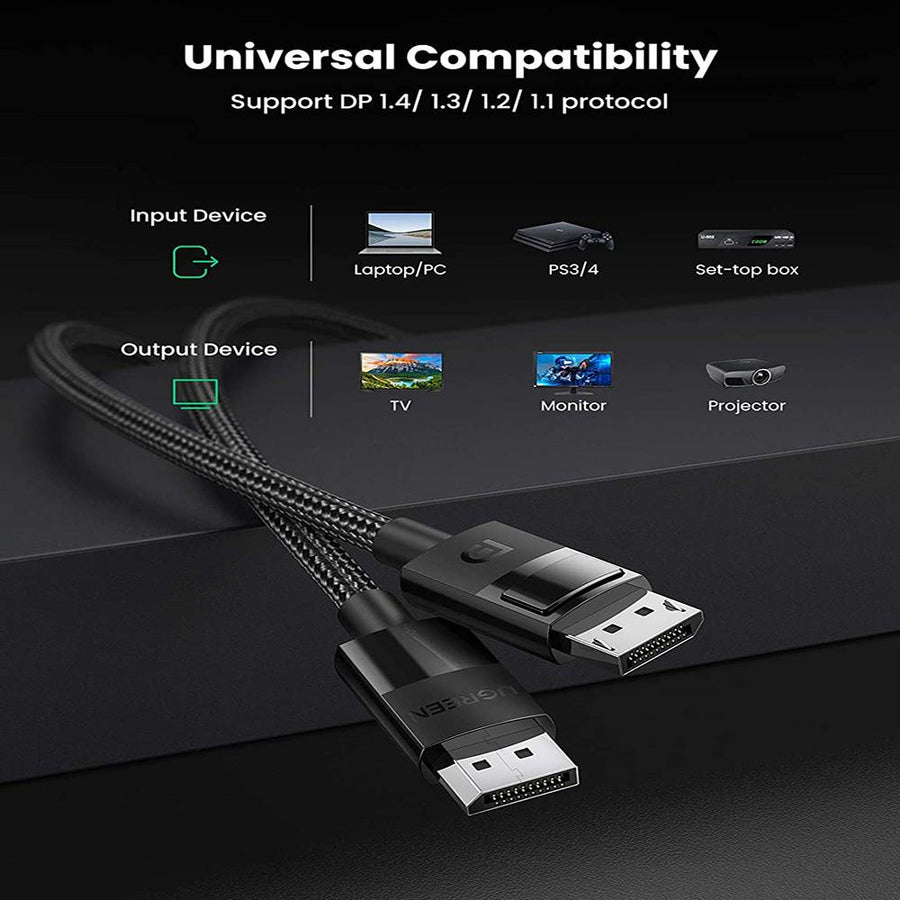 UG-80392 - Ugreen 4K DISPLAYPORT 1.2 Männlich-zu-Männlich-Kabel 2M