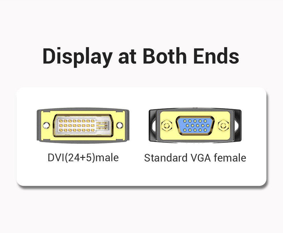 Vention ECFB0  DVI Male to VGA Female Adapter Black