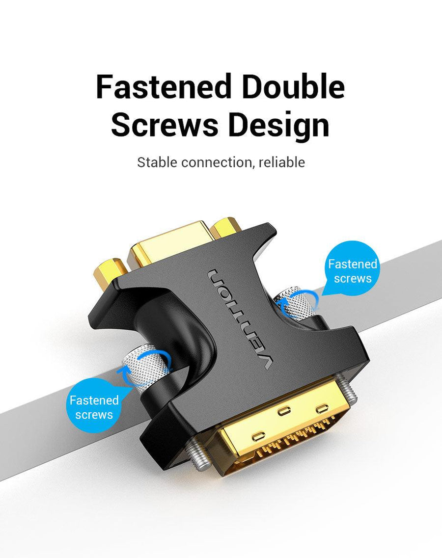 Vention ECFB0  DVI Male to VGA Female Adapter Black
