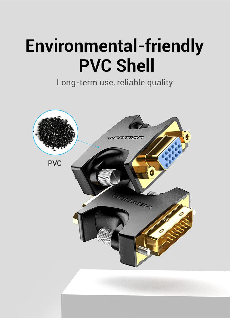Vention ECFB0  DVI Male to VGA Female Adapter Black