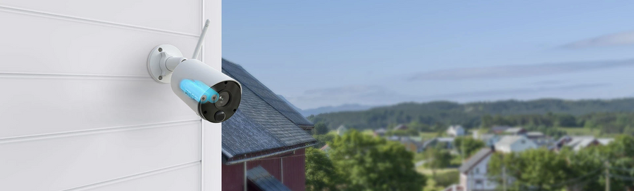 ARGUS-ECO - Reolink 2K Outdoor Bullet Battery Camera 2.4Ghz Wifi up to 128GB MicroSD Range