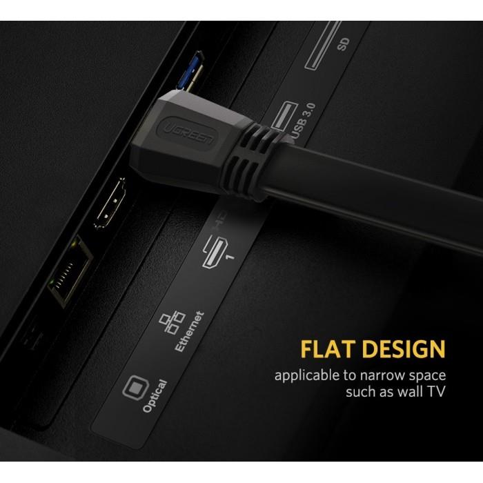 UG-70159 - Ugreen HDMI 2.0 Version Flachkabel Schwarz 2M