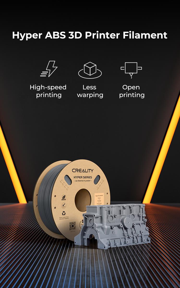 Creality Hyper ABS  Filament for High Speed 3D Printer - White