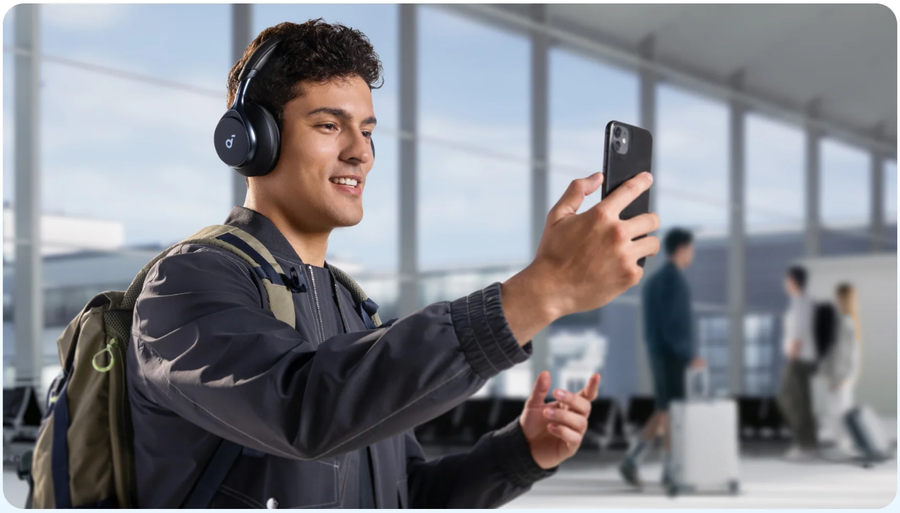 Soundcore by Anker Space One Wireless Over-Ear Noise Cancelling Headphones - Sky Blue