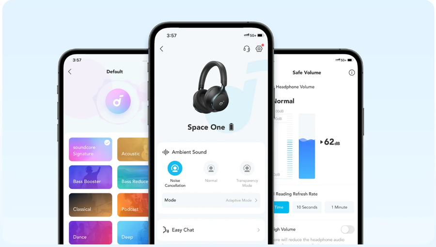 Soundcore by Anker Space One Wireless Over-Ear Noise Cancelling Headphones - Sky Blue
