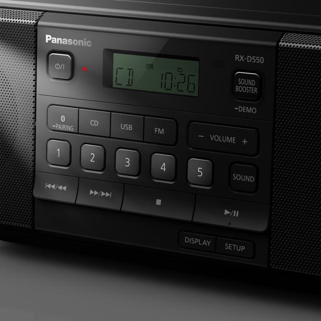 RX-D550GS-K - PORTABLE CD RADIO WITH BLUETOOTH AND USB INPUTS