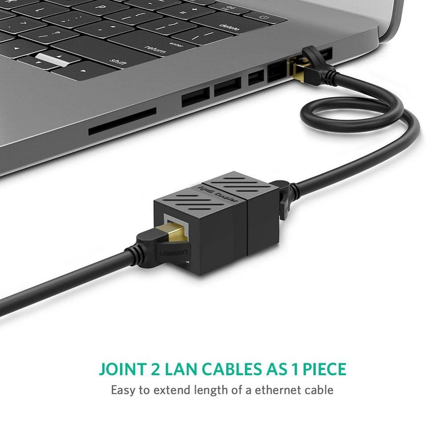 UG-20390 - UGREEN RJ45 Network Keystone Jack Inline Coupler Female to Female 1pcs (Black)