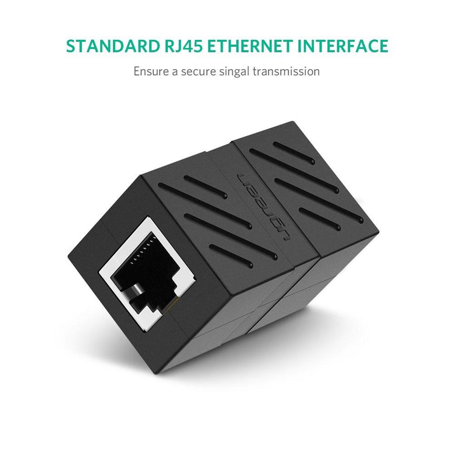 UG-20390 - UGREEN RJ45 Network Keystone Jack Inline Coupler Female to Female 1pcs (Black)