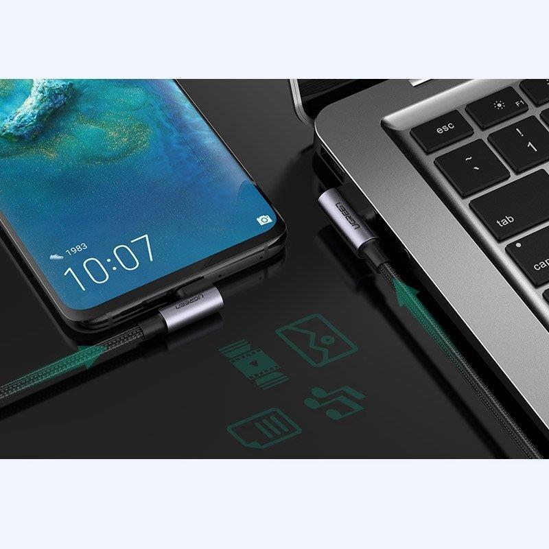 UG-20855 - Ugreen 0.5Angled USB-C Male To Angled US