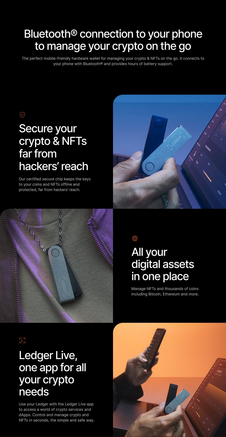 Ledger LNX-ENFR - Nano X - Onyx Black AU