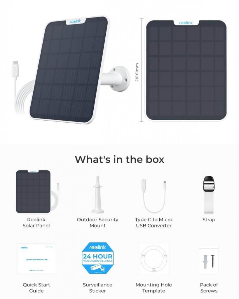 SOLAR2 - Reolink Type-C to Micro USB Converter Included Range