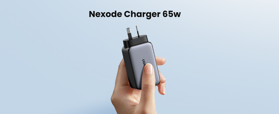 UG-25113 - UGREEN Nexode 65W Triple Ports GaN Wall Power Charger - 1x USB-A & 2x USB-C - For Laptops, iPhone & iPad