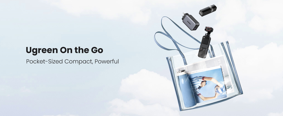 UG-25113 - UGREEN Nexode 65W Triple Ports GaN Wall Power Charger - 1x USB-A & 2x USB-C - For Laptops, iPhone & iPad