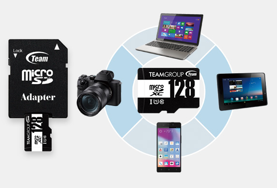 TUSDX64GCL10U03 - Team 64GB microSDHC UHS-I/U1 Class 10 Memory Card with Adapter
