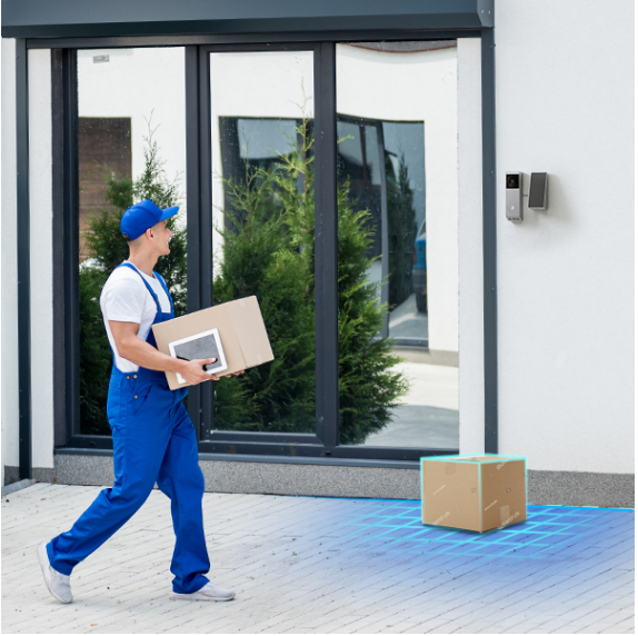EZVIZ  EP3x Pro 3MP/2K Dual-lens Outdoor Wire-Free Battery Video Doorbell with Spotlight & Solar Panel