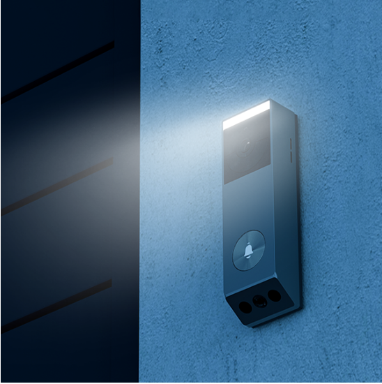 EZVIZ  EP3x Pro 3MP/2K Dual-lens Outdoor Wire-Free Battery Video Doorbell with Spotlight & Solar Panel