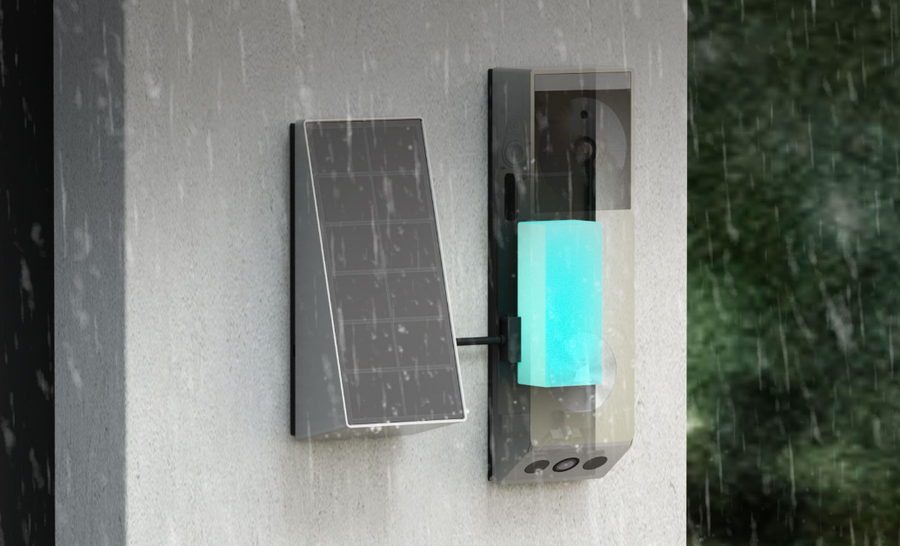 EZVIZ  EP3x Pro 3MP/2K Dual-lens Outdoor Wire-Free Battery Video Doorbell with Spotlight & Solar Panel