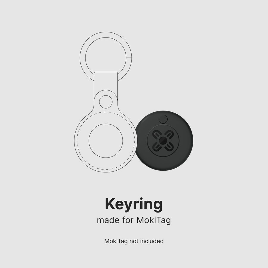 Moki Tags ACC-MTAGKEY - Moki Leather Keyring - Made for MokiTag