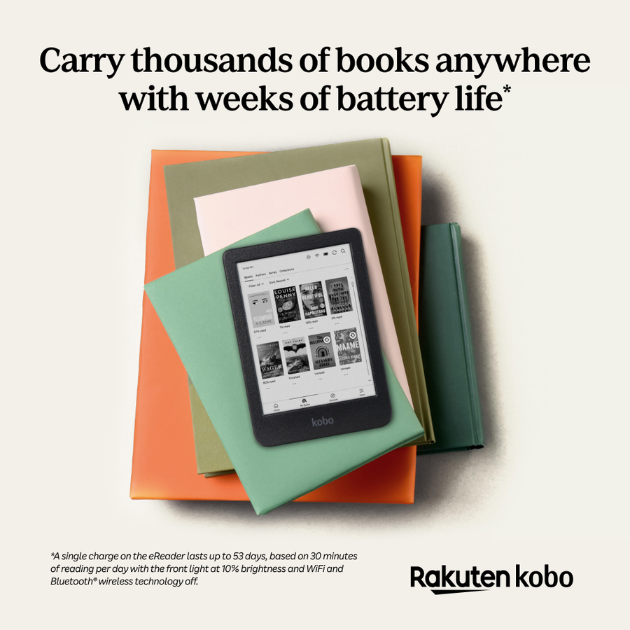 N365-KU-BK-K-EP - KOBO CLARA BW 6" E INK CARTA DISPLAY COMFORT LIGHT PRO & WATERPROOF E-READER