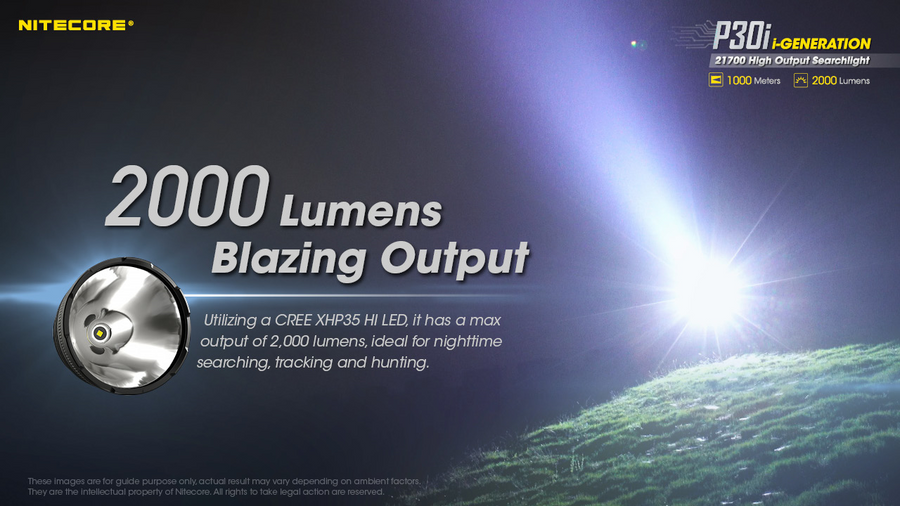 P30I - NITECORE P30I 2000 LUMEN 1093 YARD LONG THROW TORCH