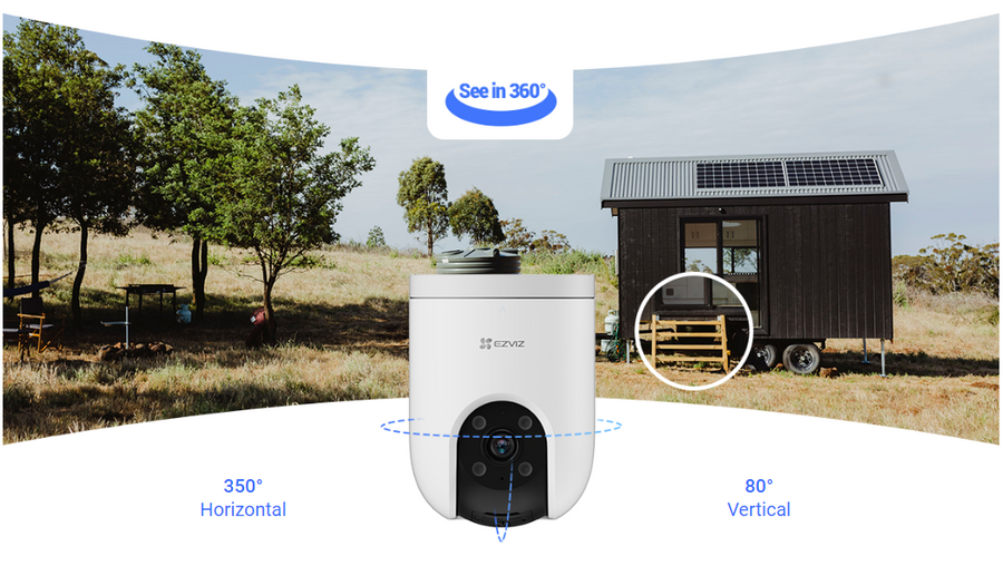 EZVIZ H8C4G - 3MP Outdoor PT 4G Wired Security Camera w/ 2-Way Talk. 4G & Optional Wired Network