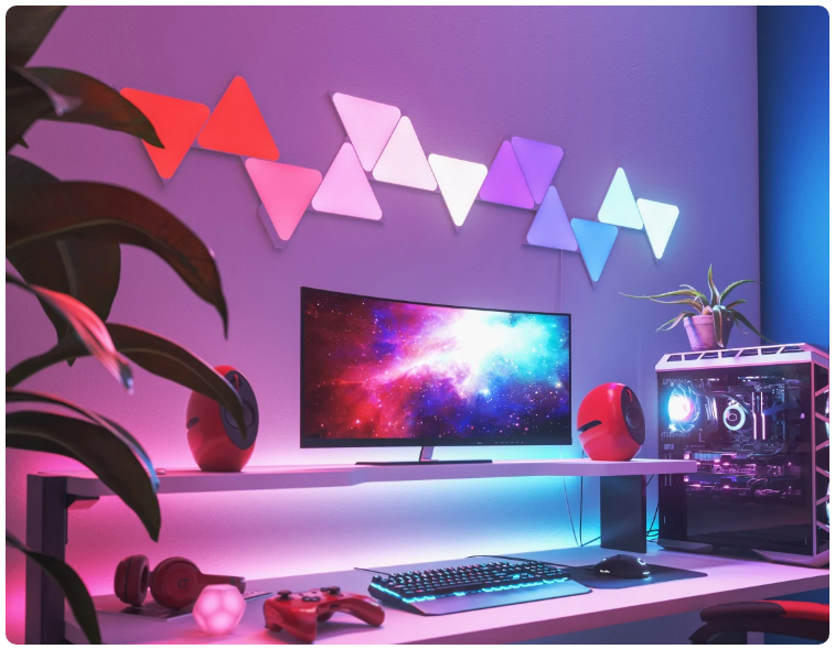 NL48-0005TW-9PK - Nanoleaf Shapes - Mini Triangles Starter Kit  (9 Panels)