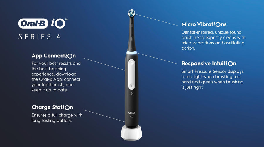 Oral-B iO Series 4 (Black Onyx) with charging stand Electric Toothbrush