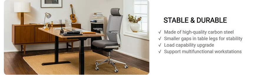 FlexiSpot E7 Premium Ergonomic Office Standing Desk WFH - 1400x700mm - Dual Motors - 3 Stage Height Range 580-1230mm - Programmable Height Memory Control - Anti-Collision Function - Weight Capacity 125kg - White Table Top - White Base Frame