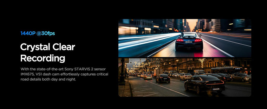 VS1 - VIOFO MINI DASHCAM 2K HDR VS1 WITH SONY STARVIS 2 IMX675 SENSOR