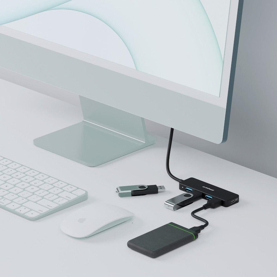 MB-C3H-5K - mbeat 4-Port USB-Hub mit USB-C DC-Anschluss