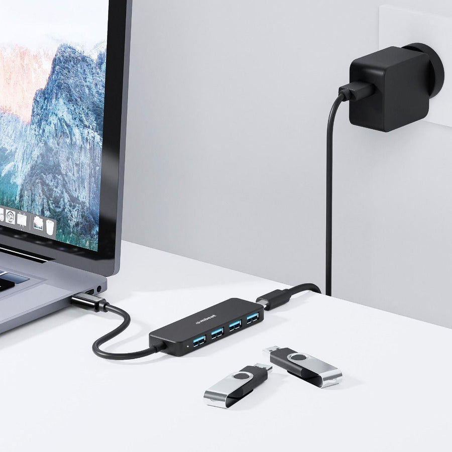 MB-C3H-5K - mbeat 4-Port USB-Hub mit USB-C DC-Anschluss