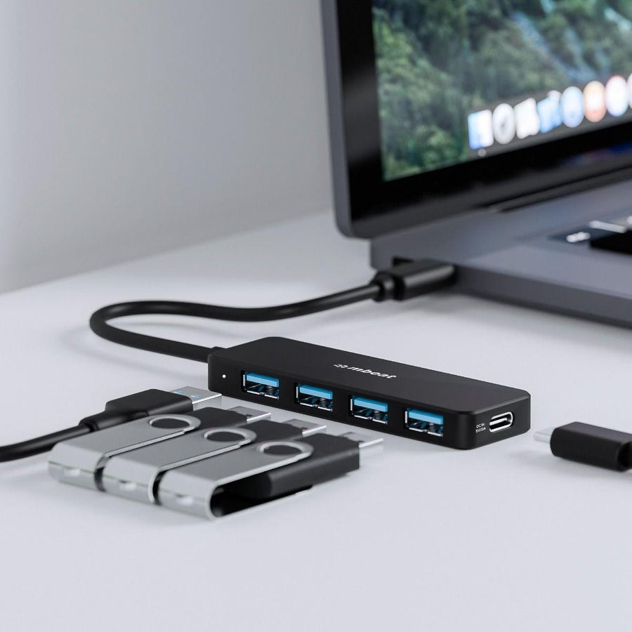 MB-C3H-5K - mbeat 4-Port USB-Hub mit USB-C DC-Anschluss