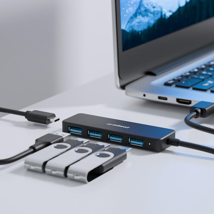 MB-U3H-5K - mbeat 4-Port USB 3.0 Hub mit USB-C DC-Anschluss